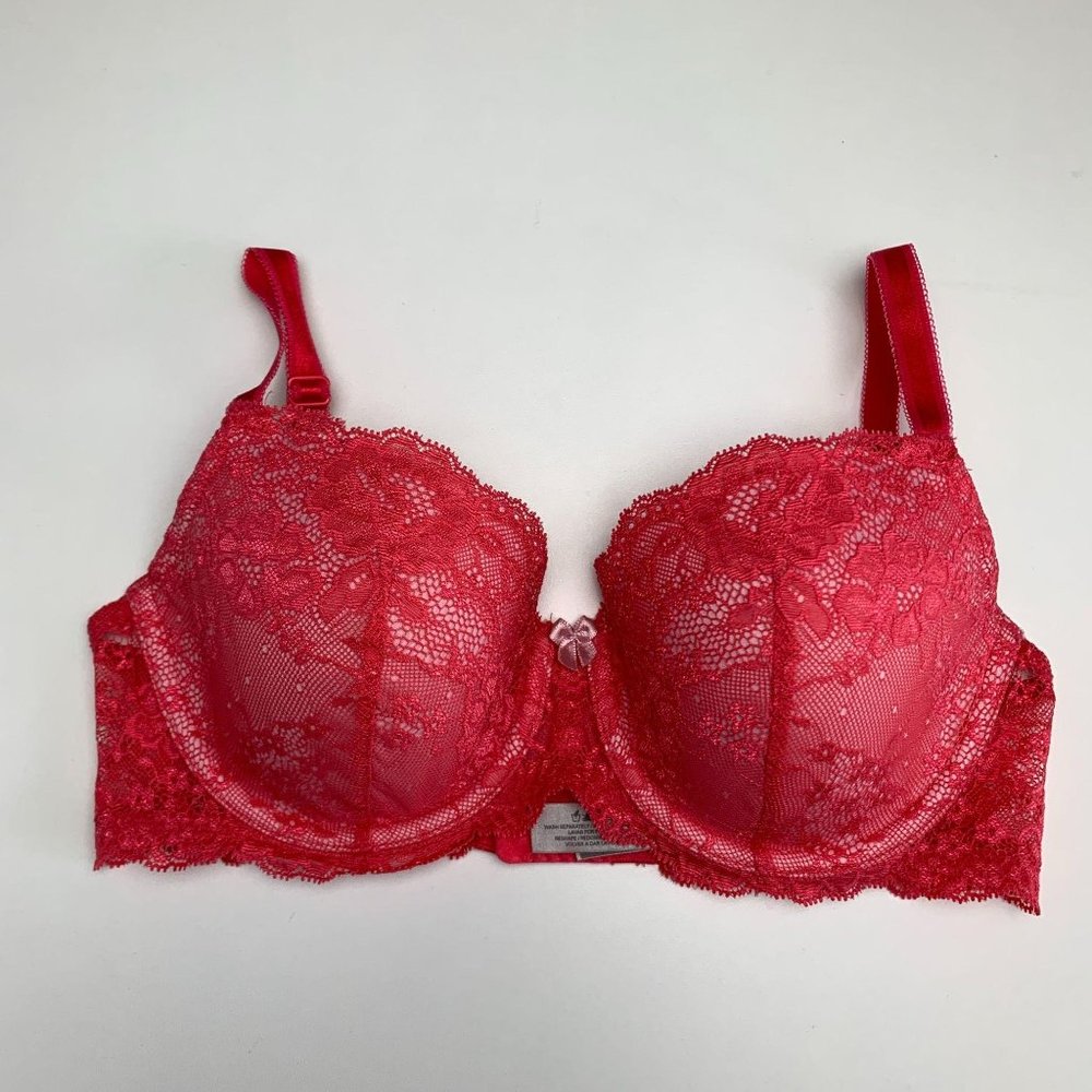 Victoria Secret Bra 34D Lined Demi Underwire Lace